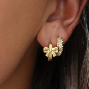 All tied up bow Hoops
