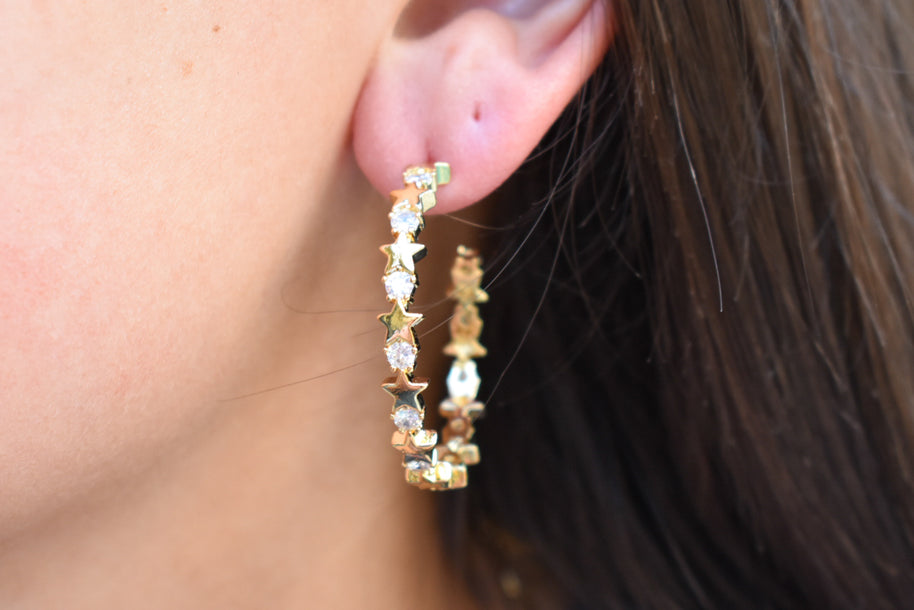 Jumbo Star Hoops