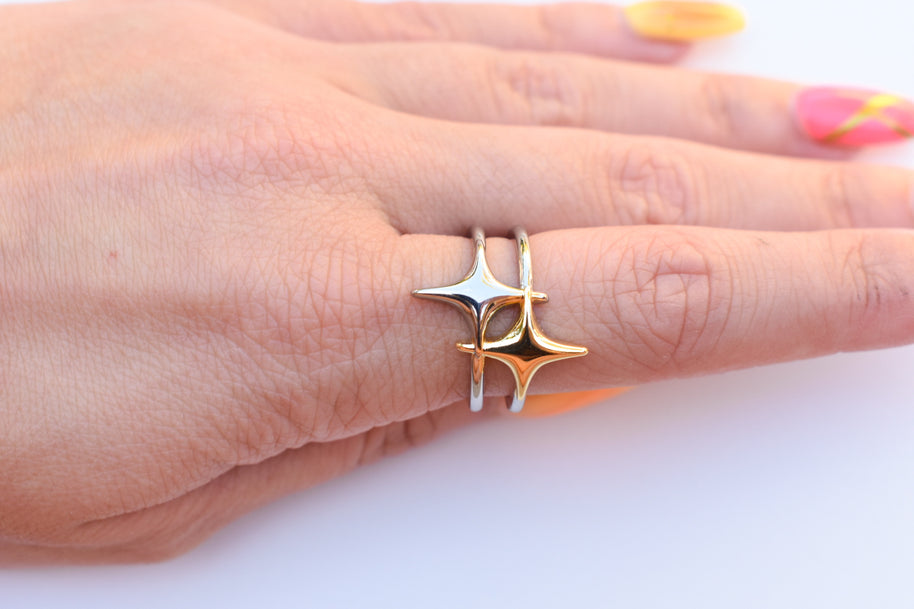 Two Toned Star Ring