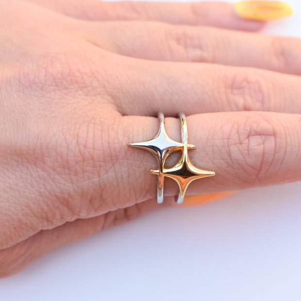 Two Toned Star Ring