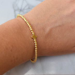 Mini Cross Gold Bracelet
