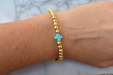 Load image into Gallery viewer, Blue Single Cross bracelet
