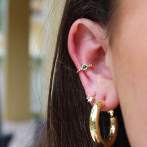 Green Gem Ear Cuff