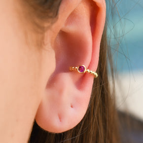 Hot Pink Gem Ear Cuff