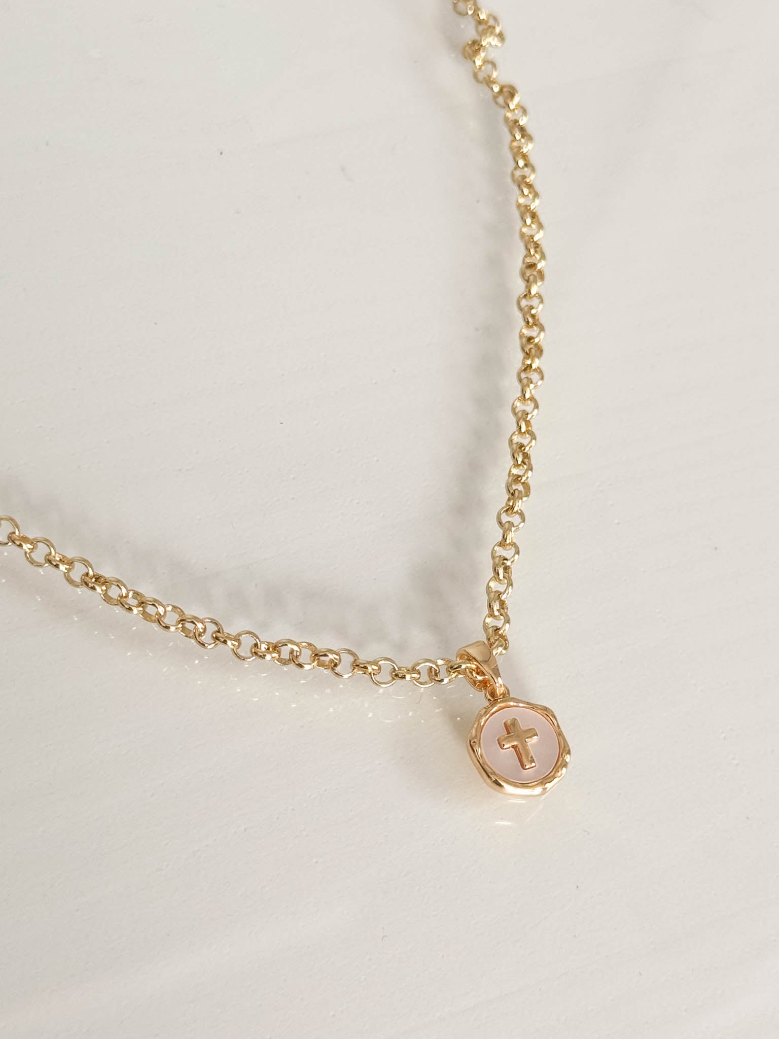 Opal Cross Necklace