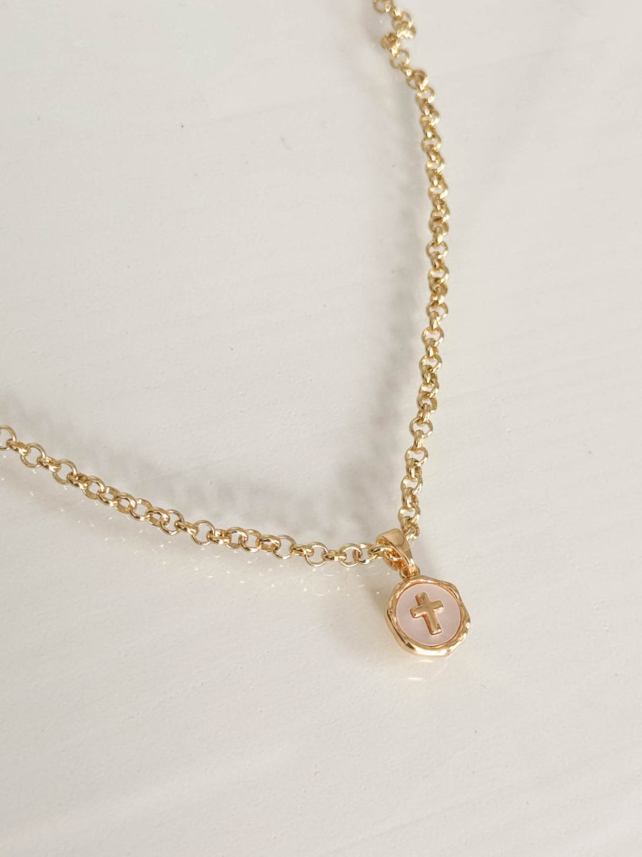 Opal Cross Necklace