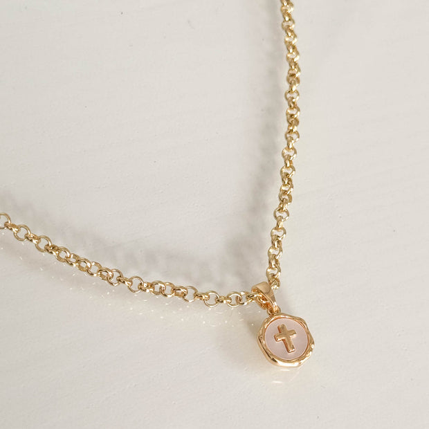 Opal Cross Necklace