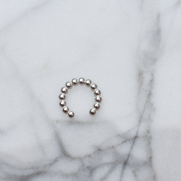 Silver Bubble Ear Cuff