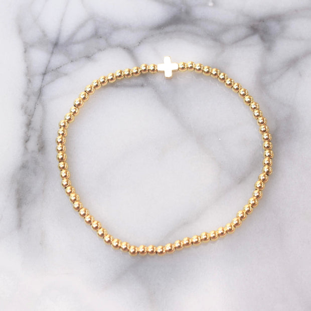 Mini Cross Gold Bracelet