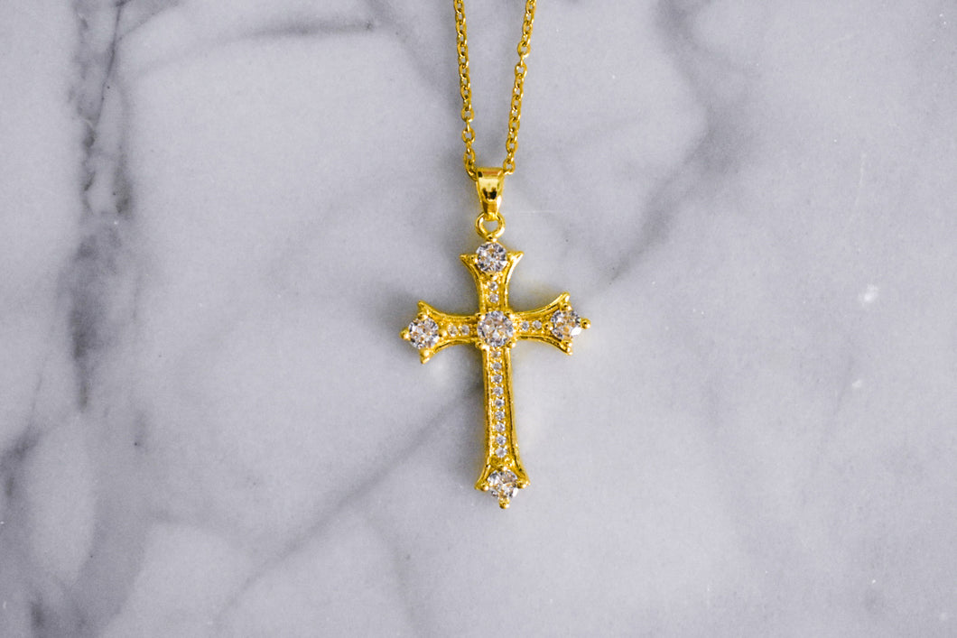 Gilded Cross Necklace