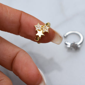 Triple Star Ear Cuff