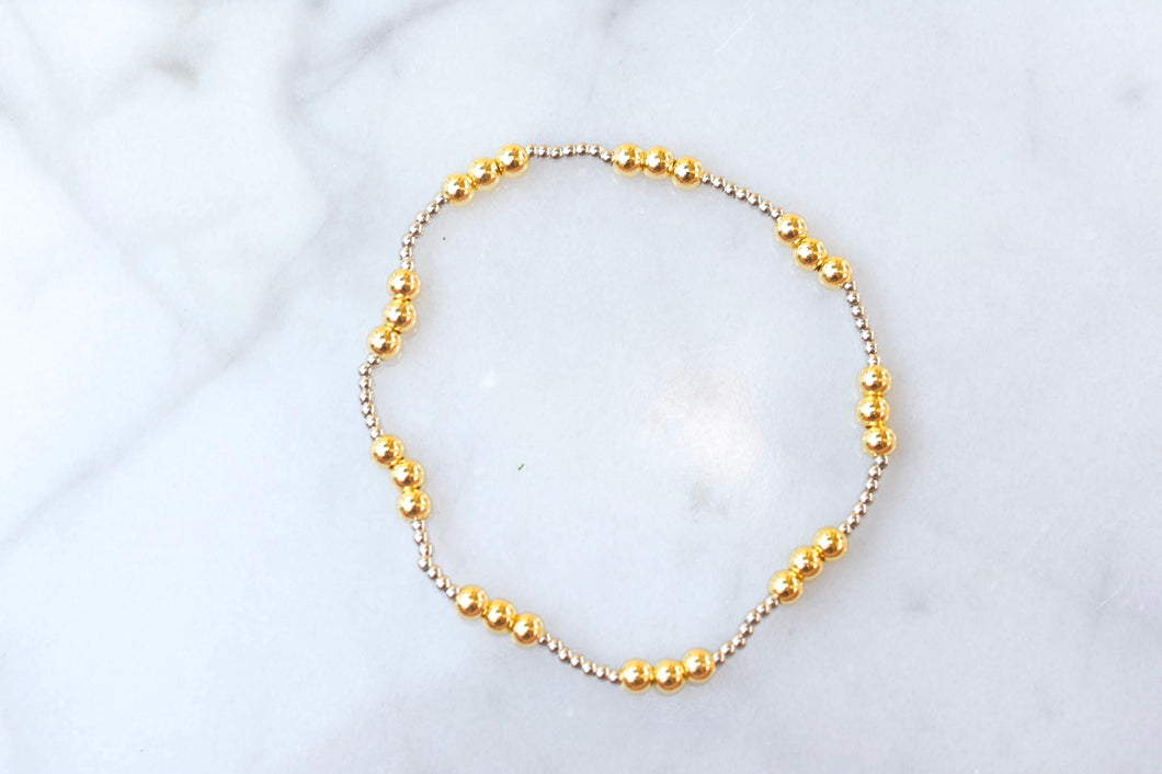 Mixed Metal Bubble Bracelet