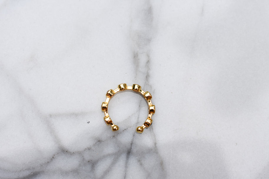 Rainbow Gem Ear Cuff