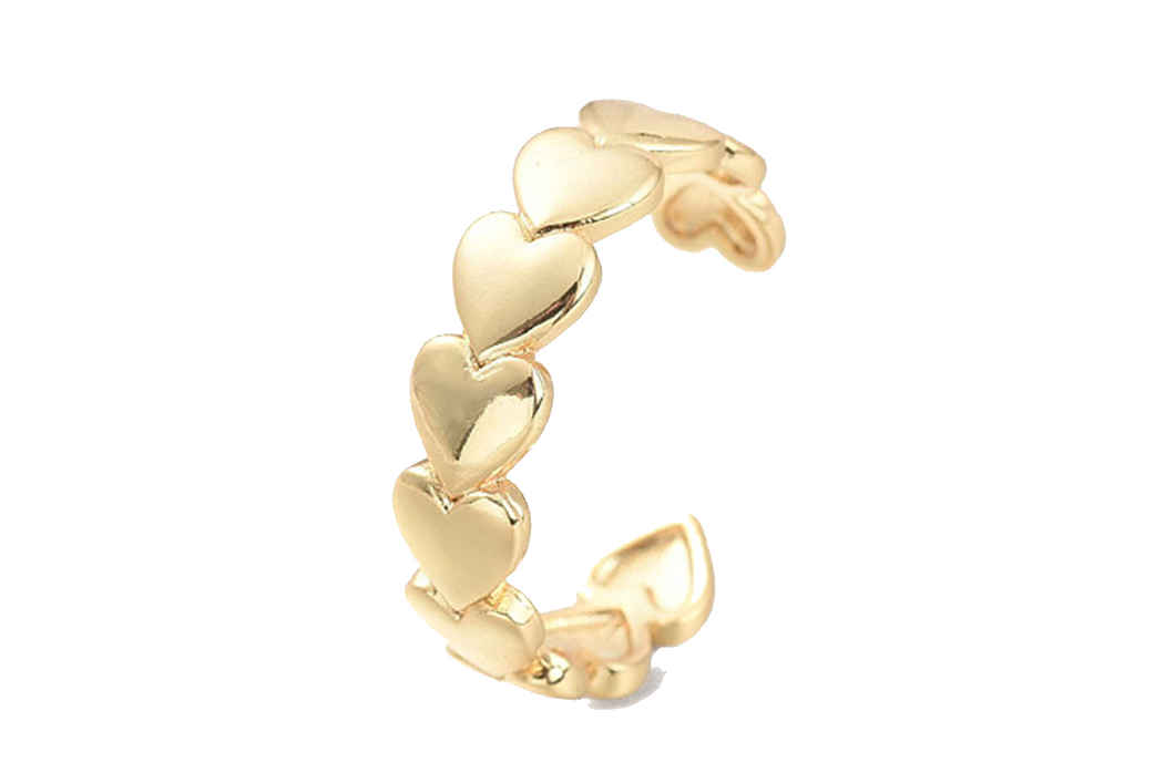 Gold Heart Wrap Ring
