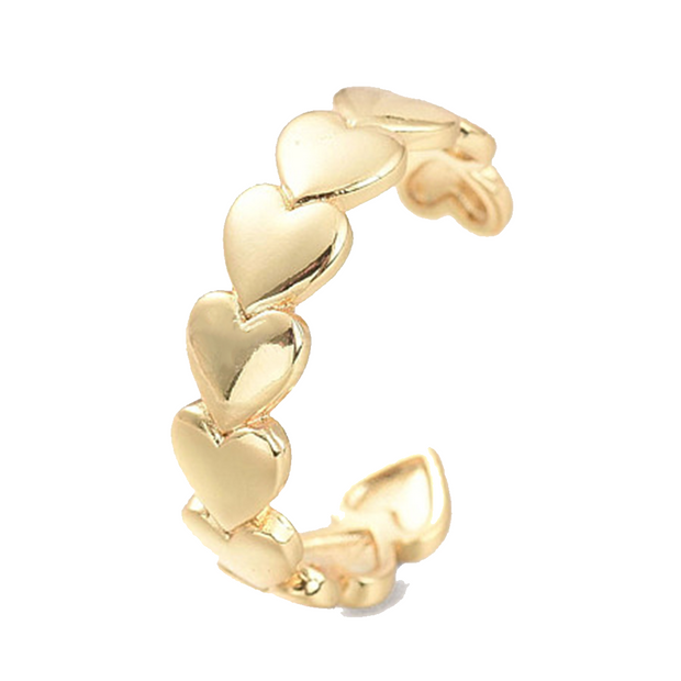 Gold Heart Wrap Ring