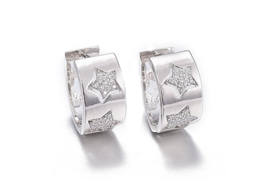 Silver Shooting Star Earrings