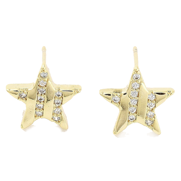Striped Star Studs