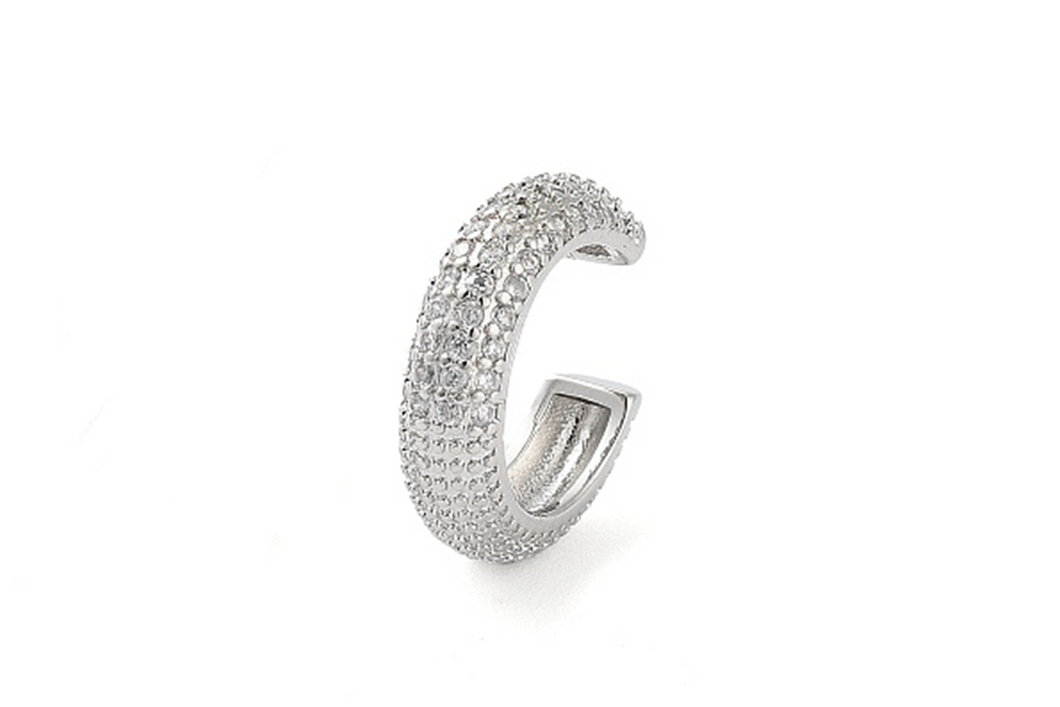 Silver Studded Ear Cuff
