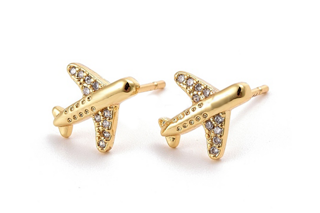 Airplane Stud Earrings