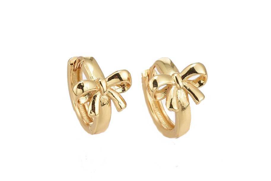 All tied up bow Hoops