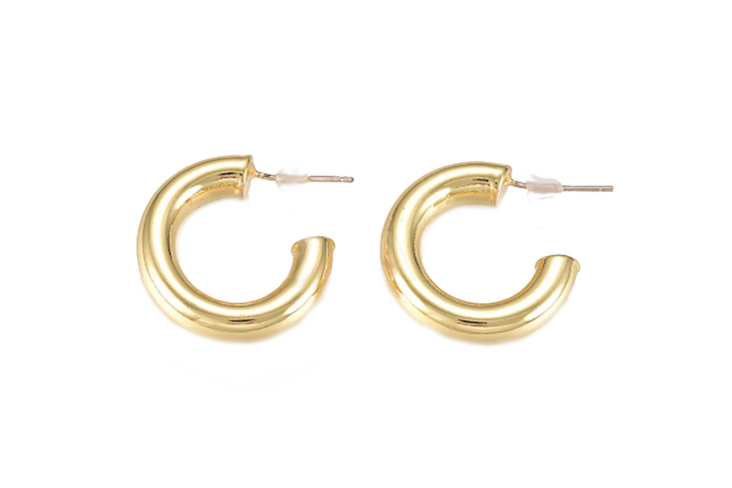 Gold Tube Hoops