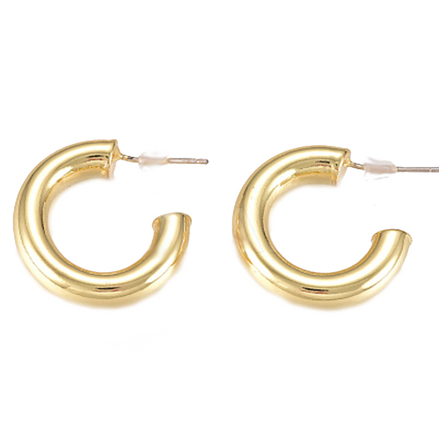 Gold Tube Hoops