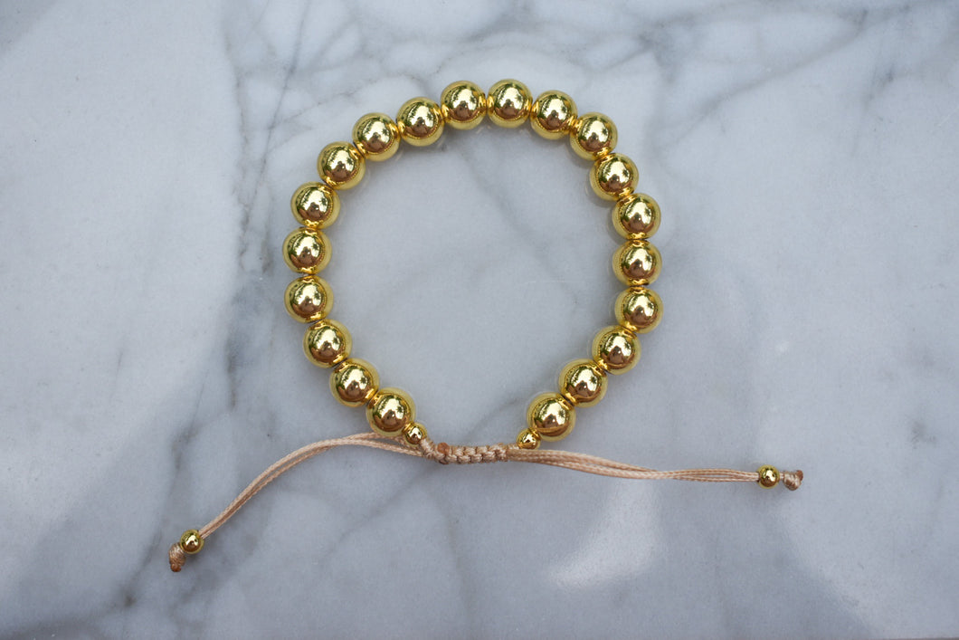 Chunky Gold Beaded Bracelet