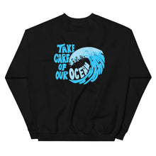 Load image into Gallery viewer, Take Care Of Our Ocean Crewneck
