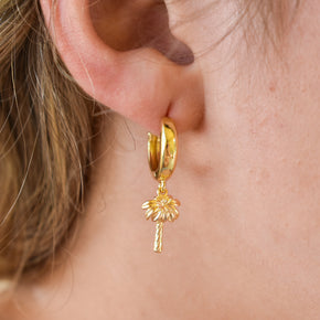 Chunky Gold Palm Huggies