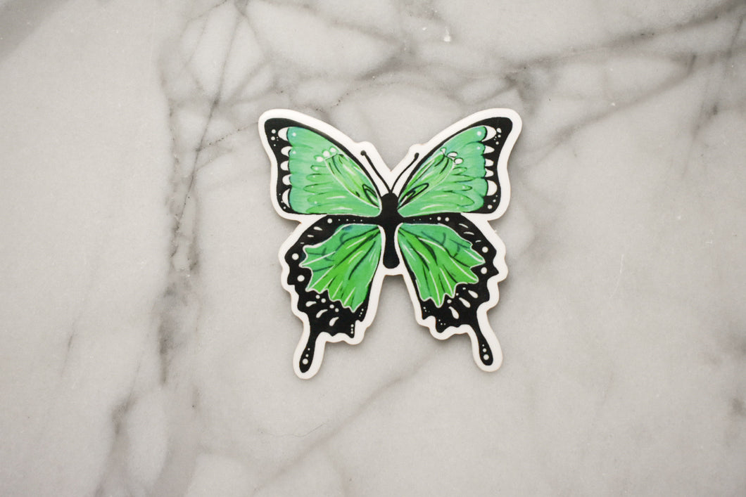 Green Butterfly sticker