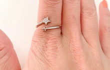 Load image into Gallery viewer, Sterling silver adjustable star ring
