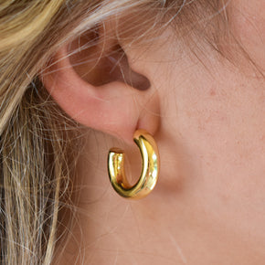 Gold Tube Hoops