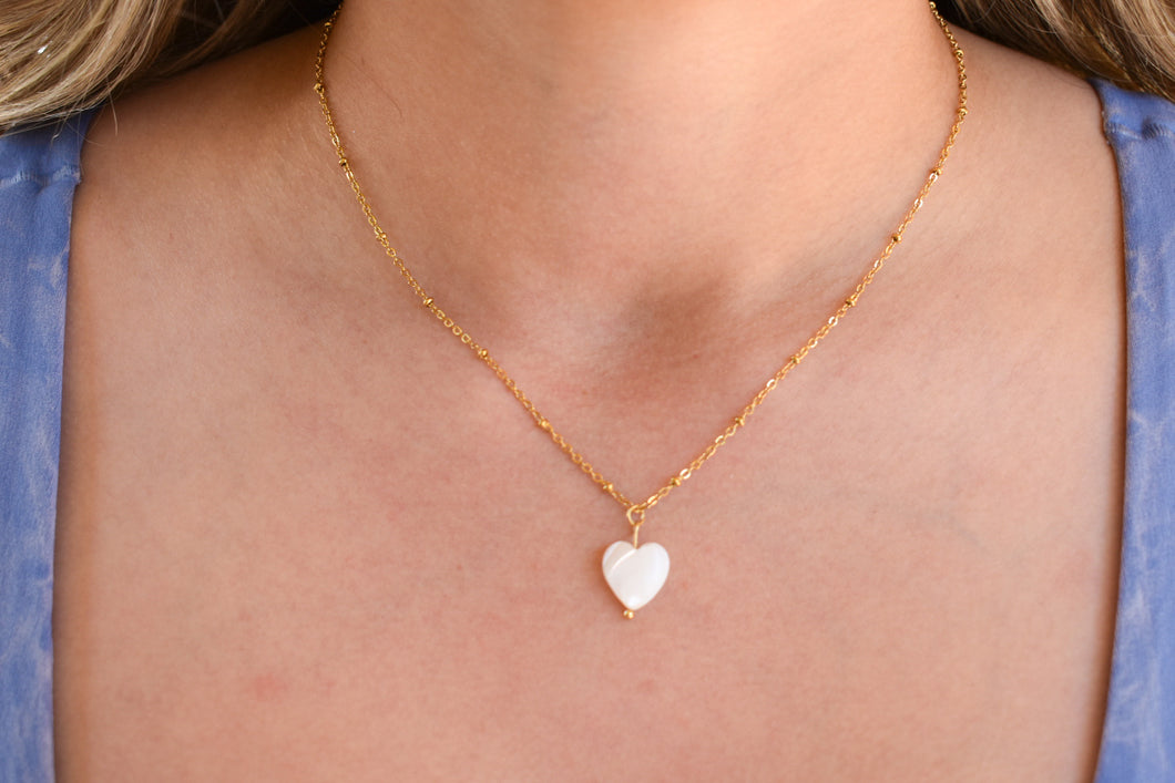 Sea Shell Heart Necklace