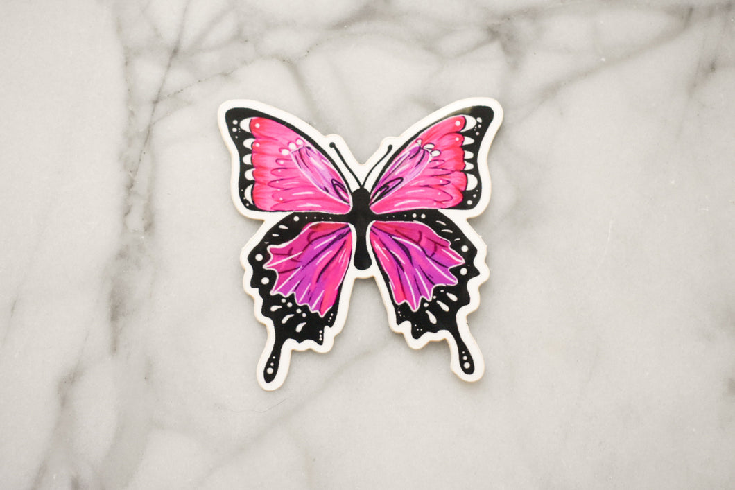 Pink Butterfly sticker
