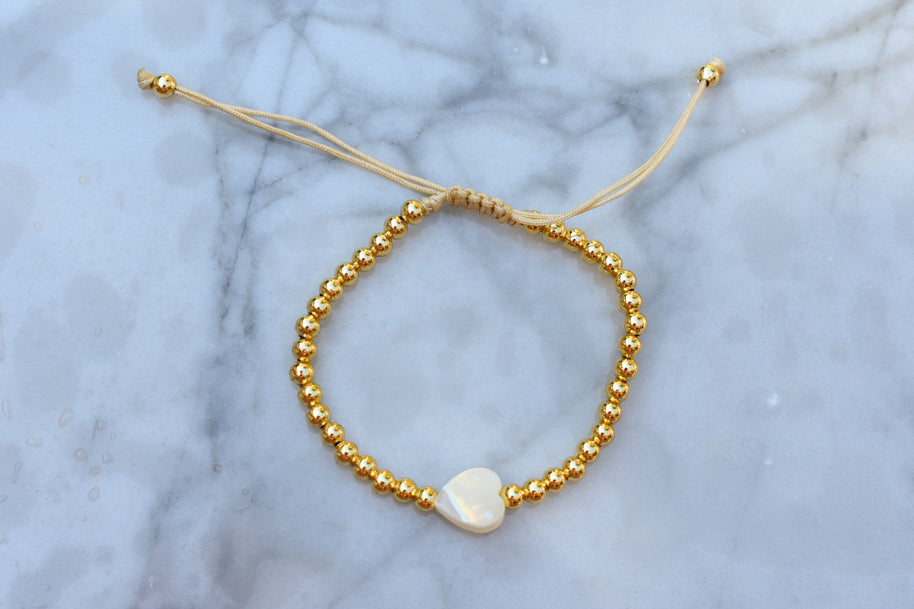 Beaded Heart Bracelet