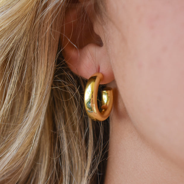 Gold Tube Hoops