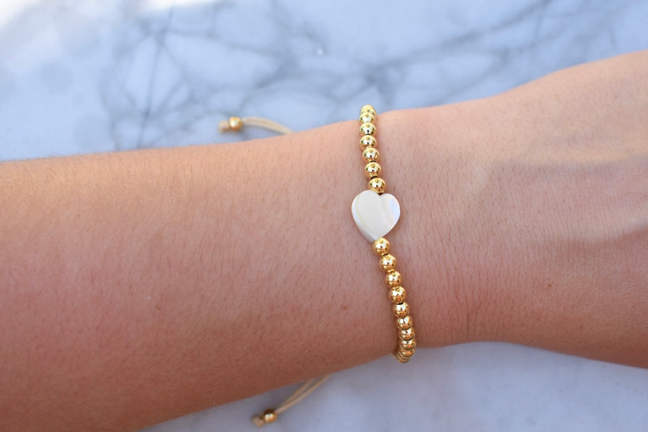 Beaded Heart Bracelet