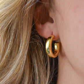 Gold Tube Hoops