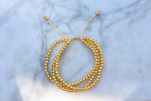 Load image into Gallery viewer, Triple Gold Beaded Bracelet
