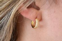 Load image into Gallery viewer, Miami Studded Hoops
