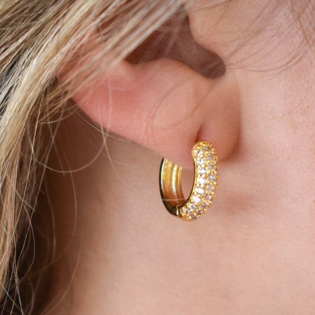 Miami Studded Hoops
