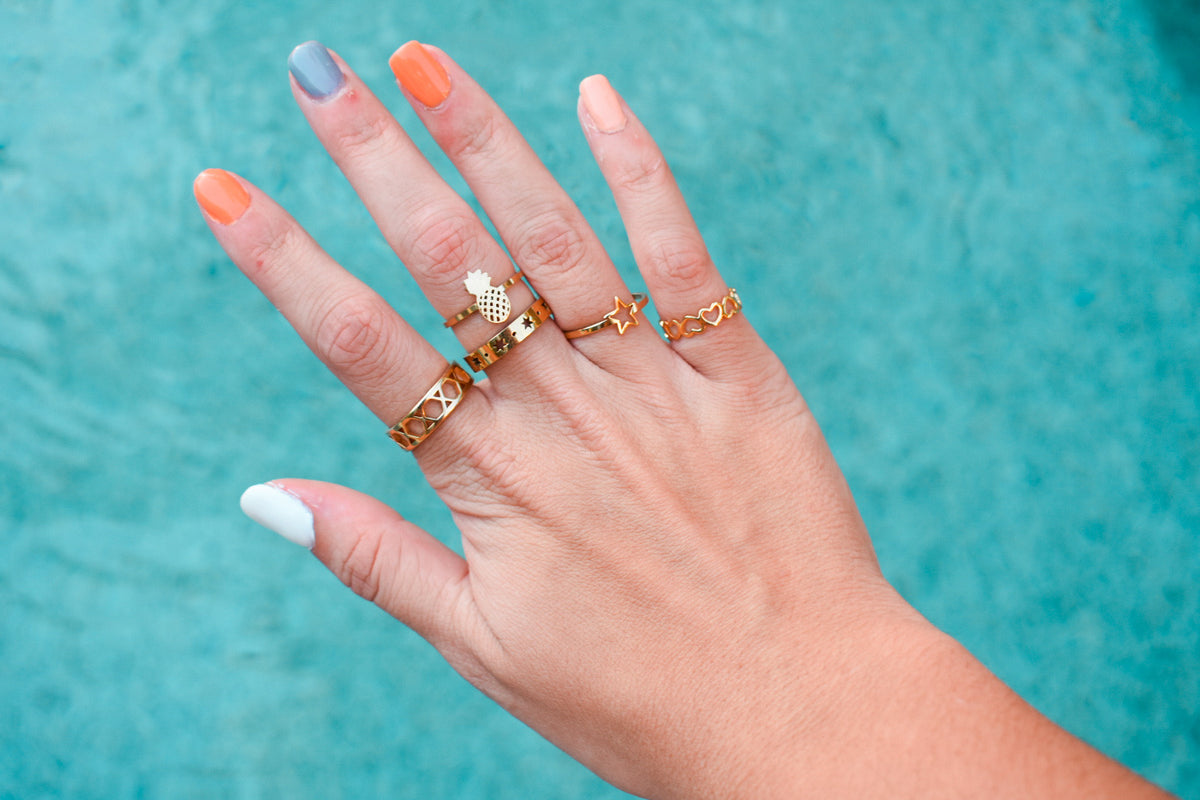 X band rings Boardwalk Beads