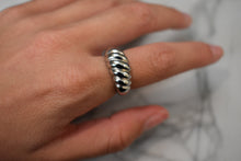 Load image into Gallery viewer, Sterling silver adjustable croissant rings
