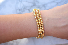 Load image into Gallery viewer, Triple Gold Beaded Bracelet
